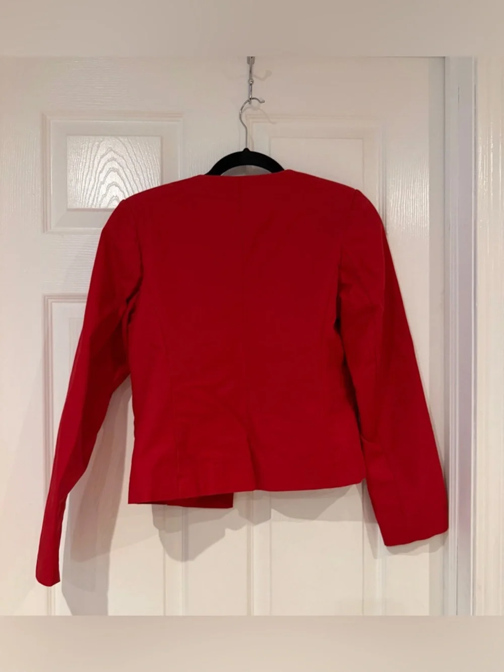 Hippocampe Paris Red Cotton Blend Blazer France 40 US M Classic French Style